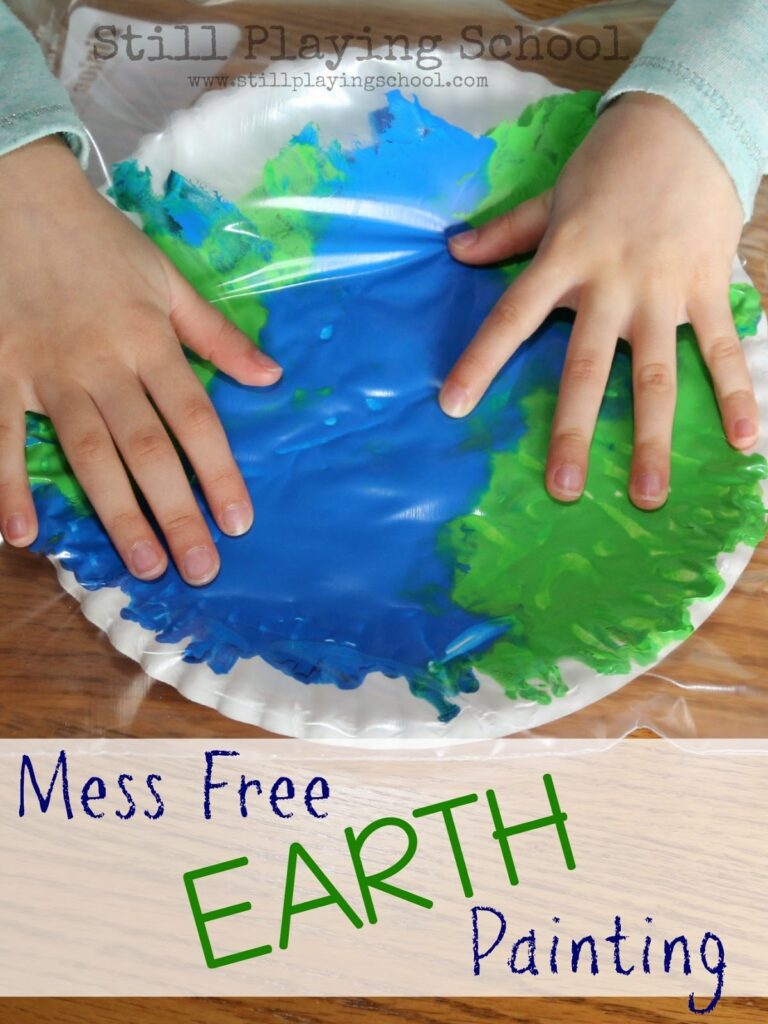 No Mess Painting In A Bag Earth Craft Still Playing School