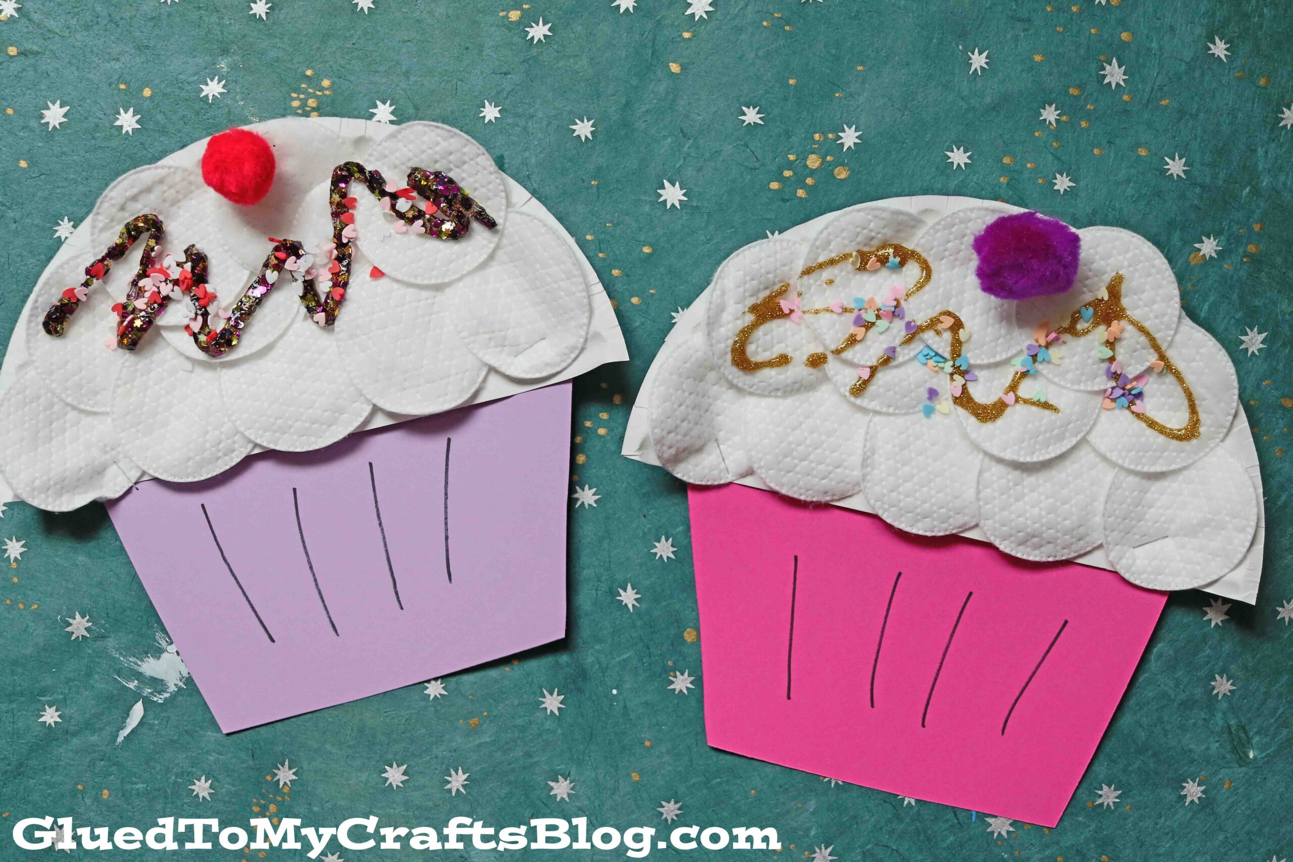 Paper Plate U0026 Cotton Pad Cupcakes