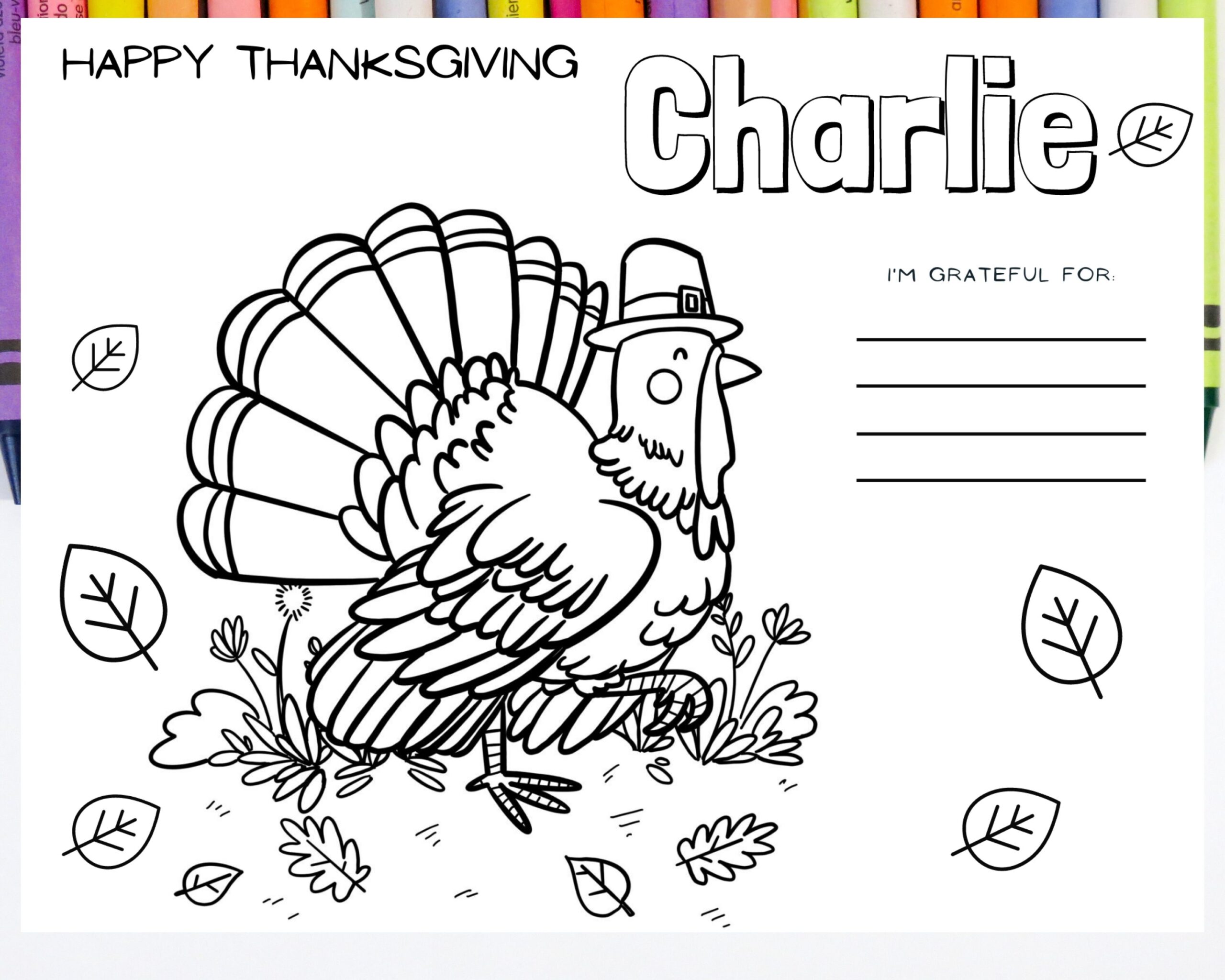 Thanksgiving Preschool Coloring Sheets
