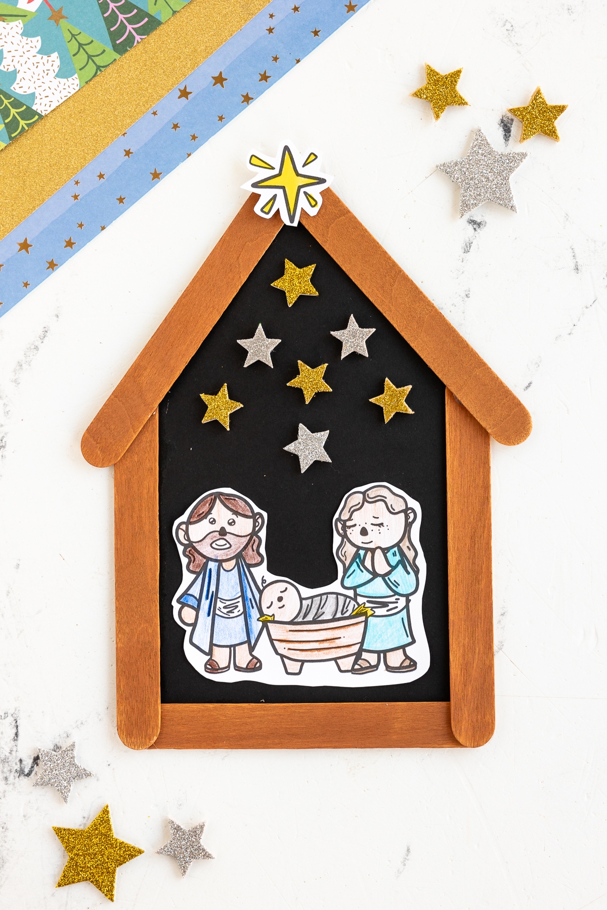 Popsicle Stick Nativity Craft Made To Be A Momma