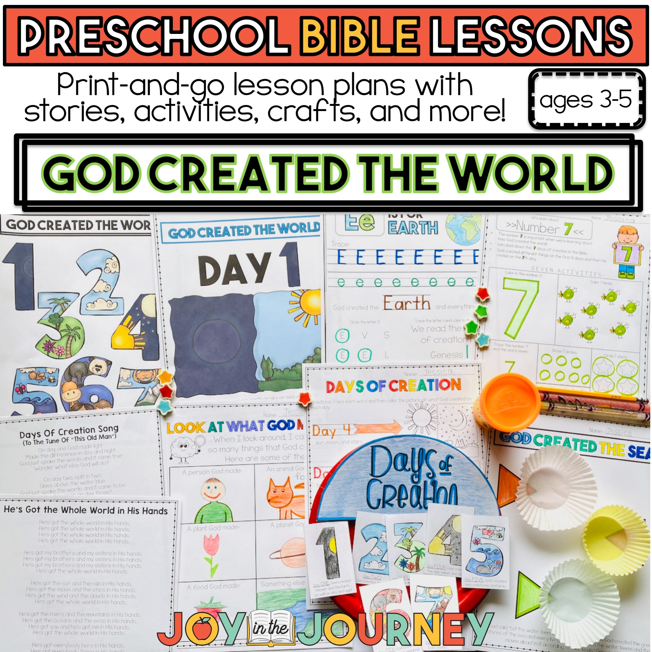 Preschool Bible Lessons God Created The World Joy In The Journey