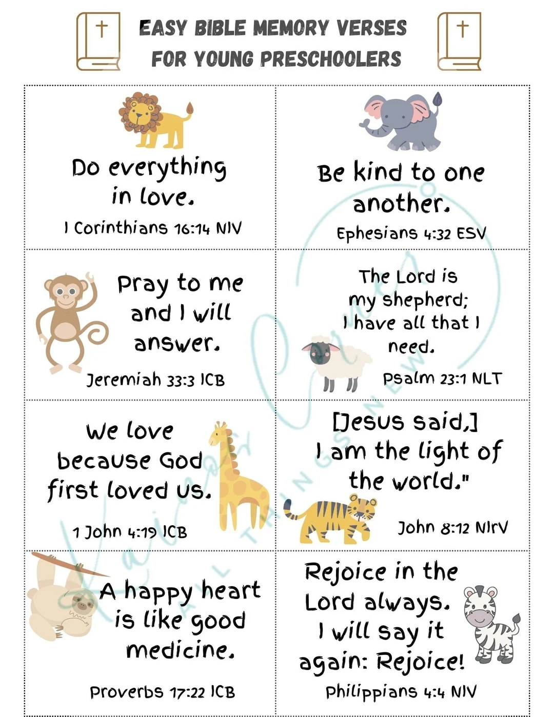 Printable Preschool Bible Memory Game Jeremiah