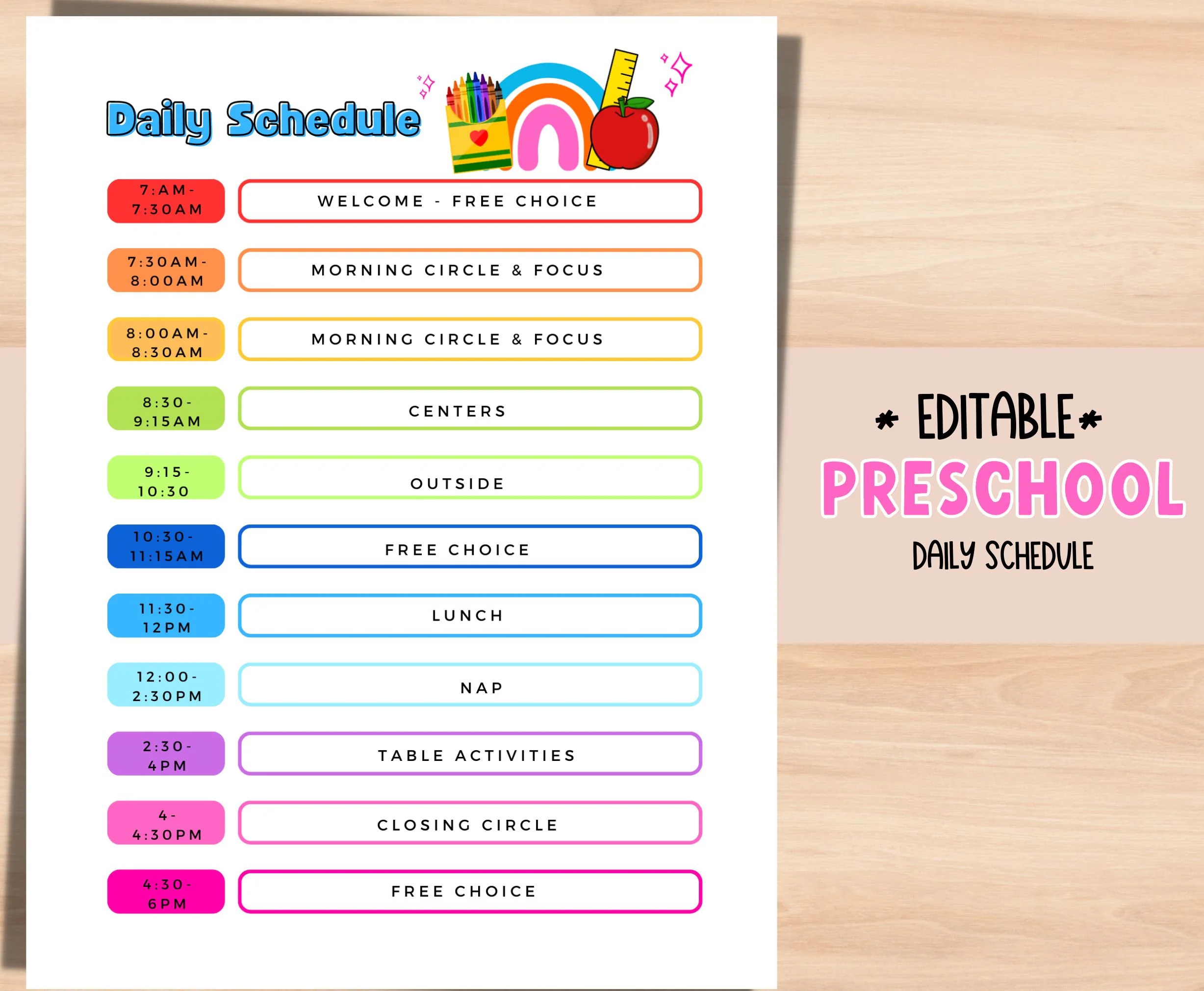 Preschool Daily Schedule Daycare Schedule EDITABLE Template Customizable Home Daycare Schedule Etsy Preschool Daily Schedule Daycare Schedule EDITABLE Template Customizable Home Daycare Schedule Etsy