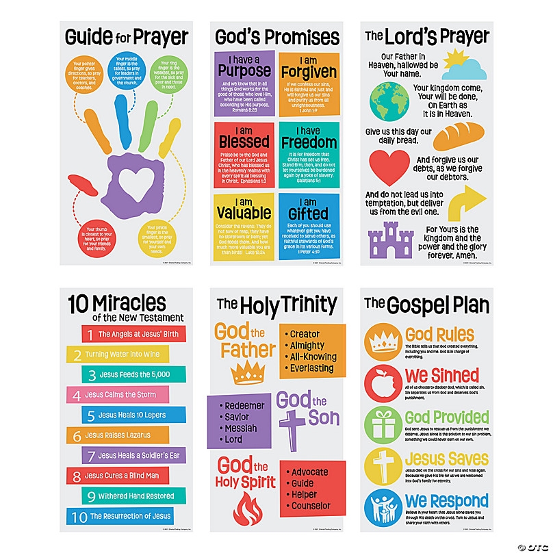 Preschool Faith Poster Set 6 Pc Oriental Trading Preschool Faith Poster Set 6 Pc Oriental Trading