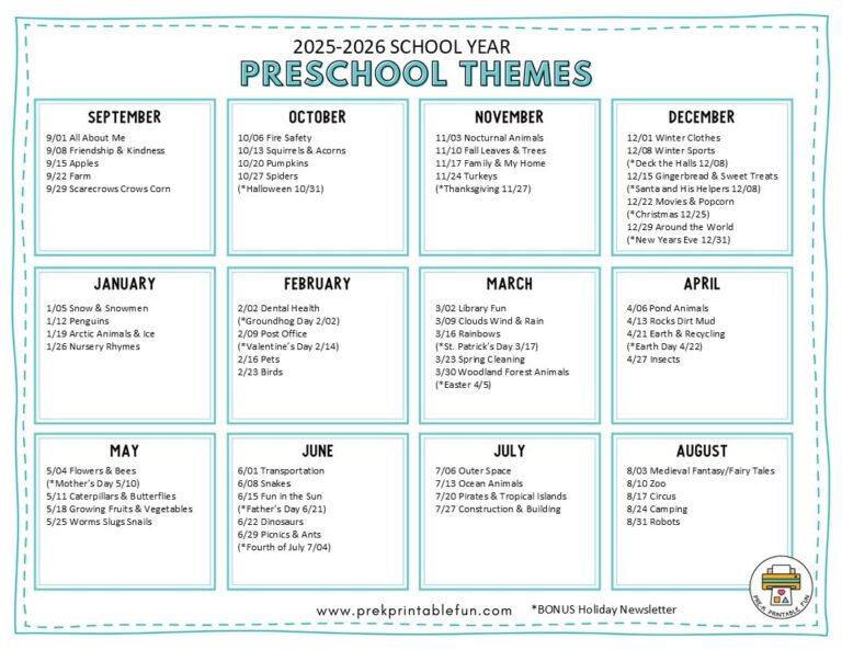 Preschool Lesson Plans Pre K Printable Fun