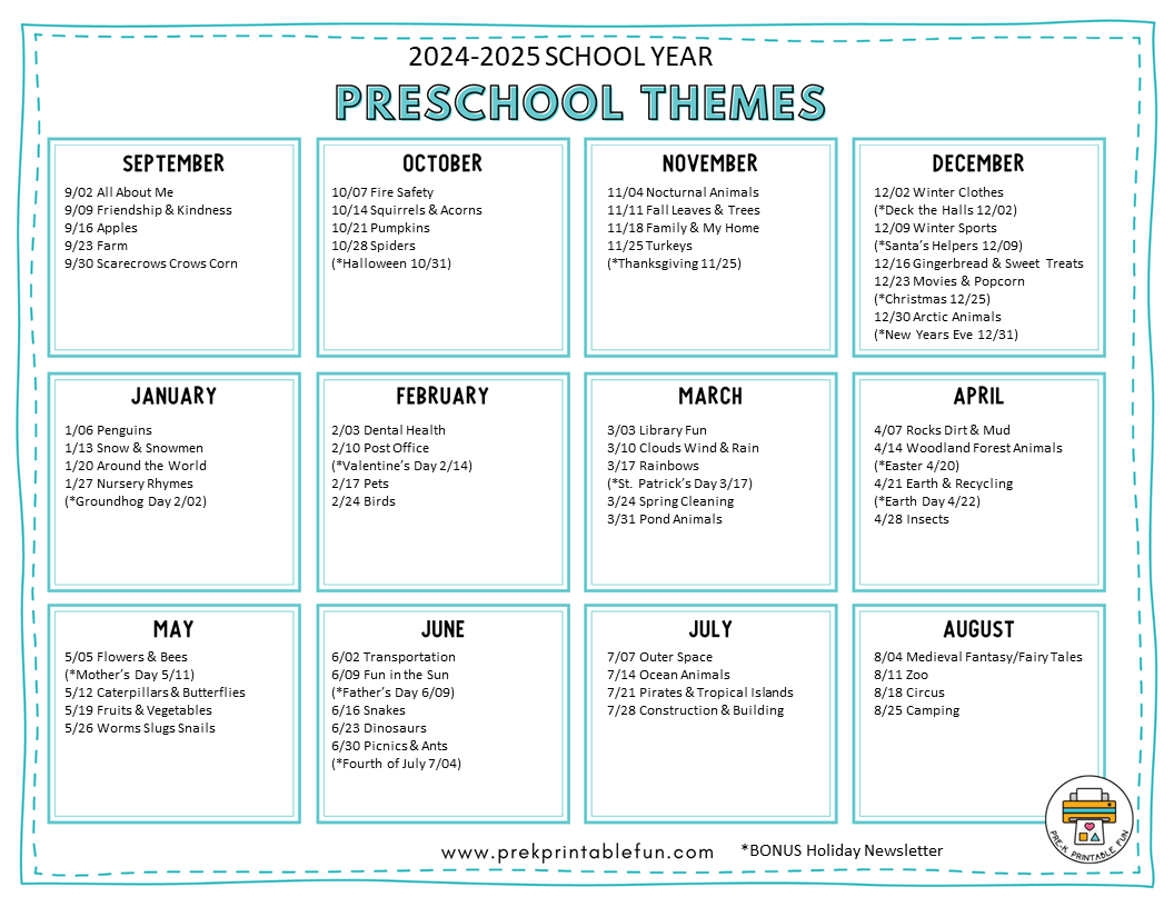 Preschool Lesson Plans Pre K Printable Fun