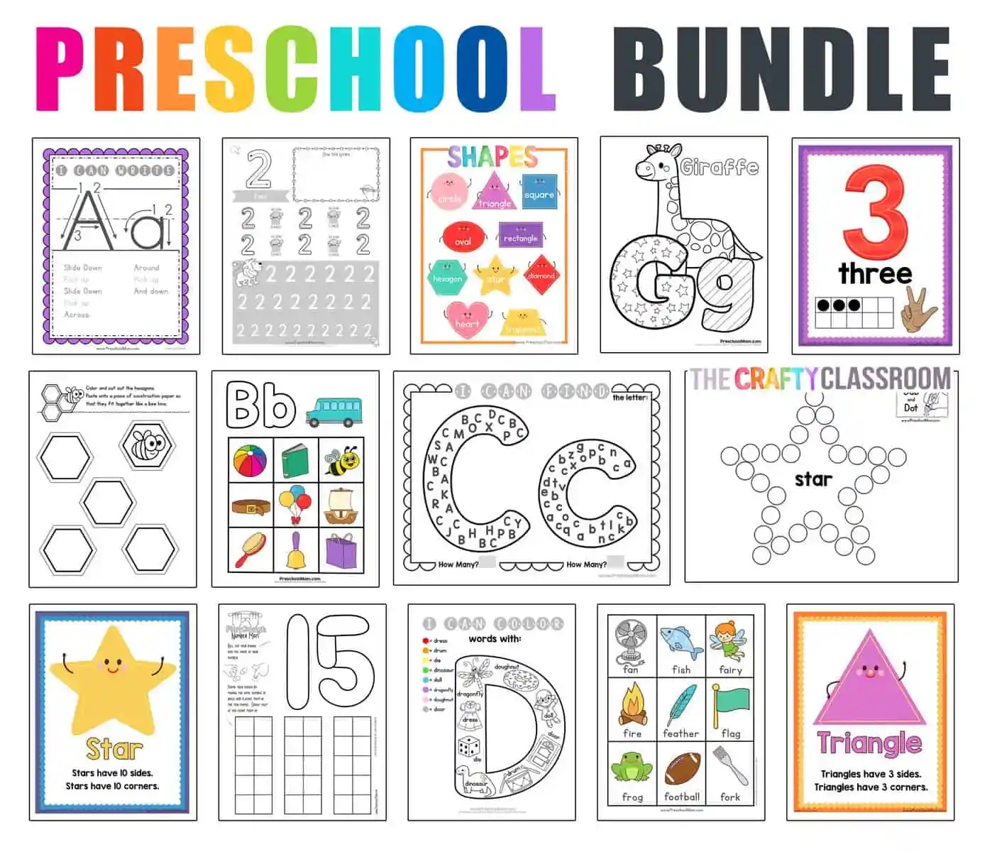Preschool Printables The Crafty Classroom