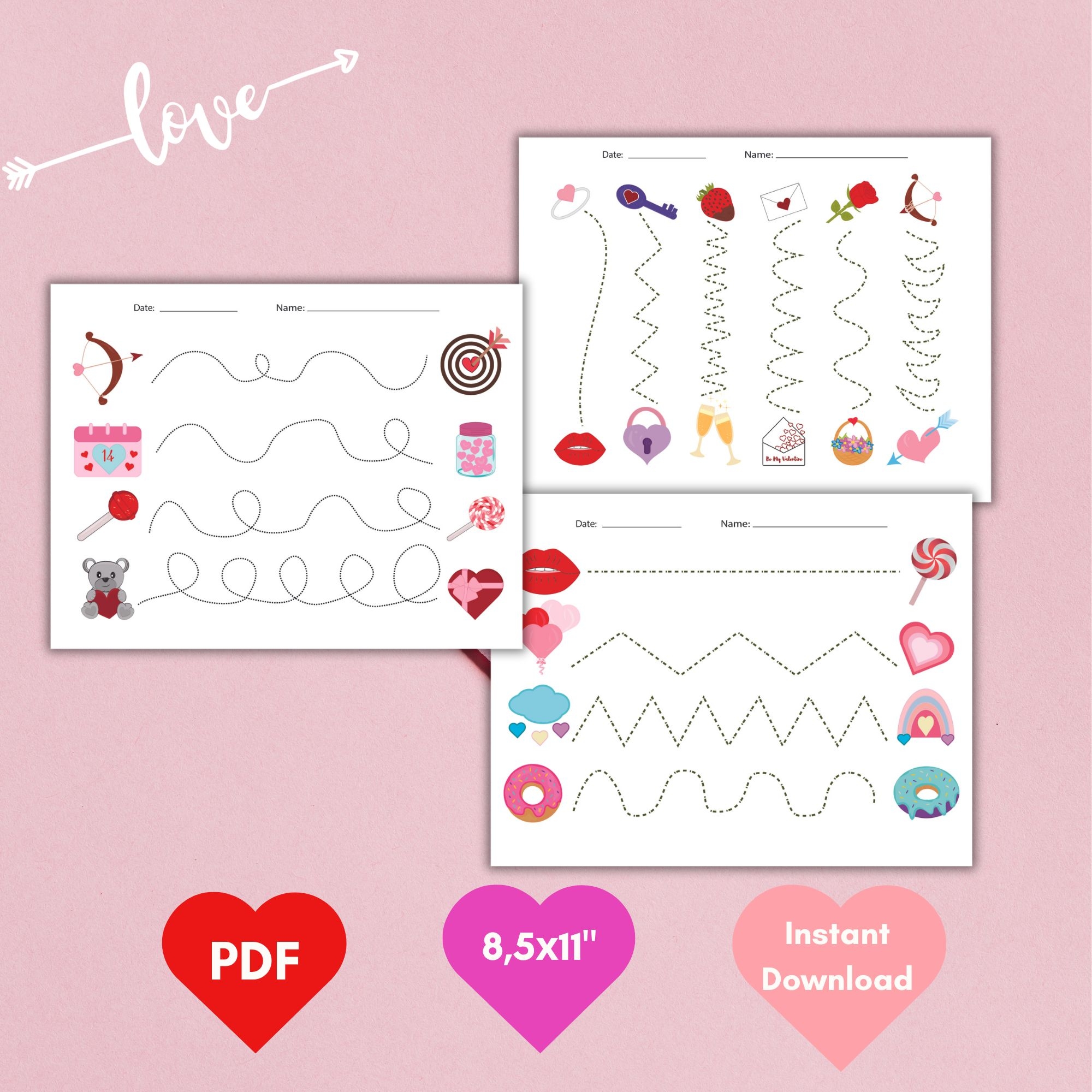 Preschool Tracing Worksheets Valentine s Day Preschool Printable Homeschool Made By Teachers