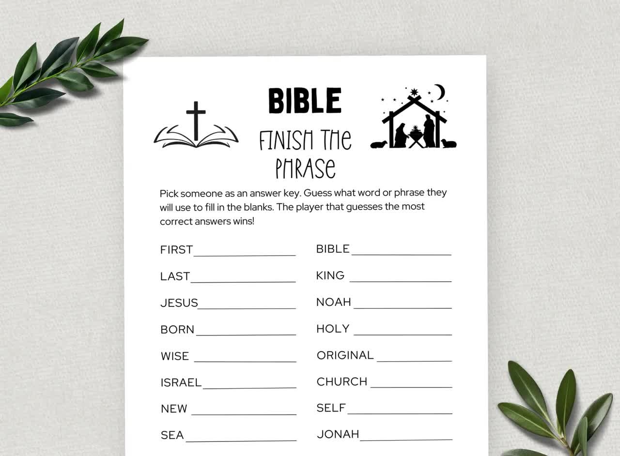 Printable Bible Finish The Phrase Bible Games Fun Christian Printable Bible Finish The Phrase Bible Games Fun Christian