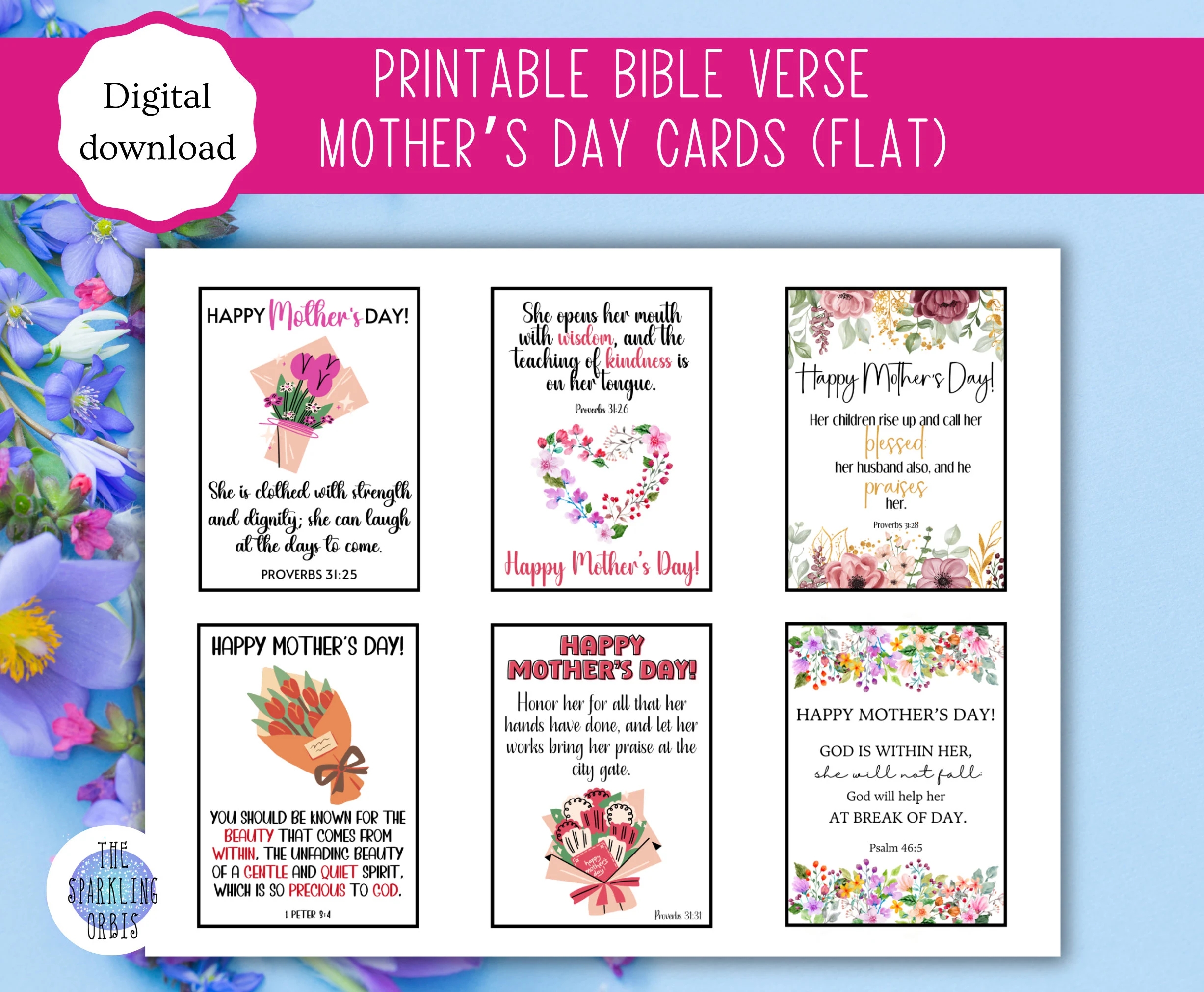 Printable Christian Mother s Day Cards Flat Cards Bible Verse Printable Christian Mother s Day Cards Flat Cards Bible Verse