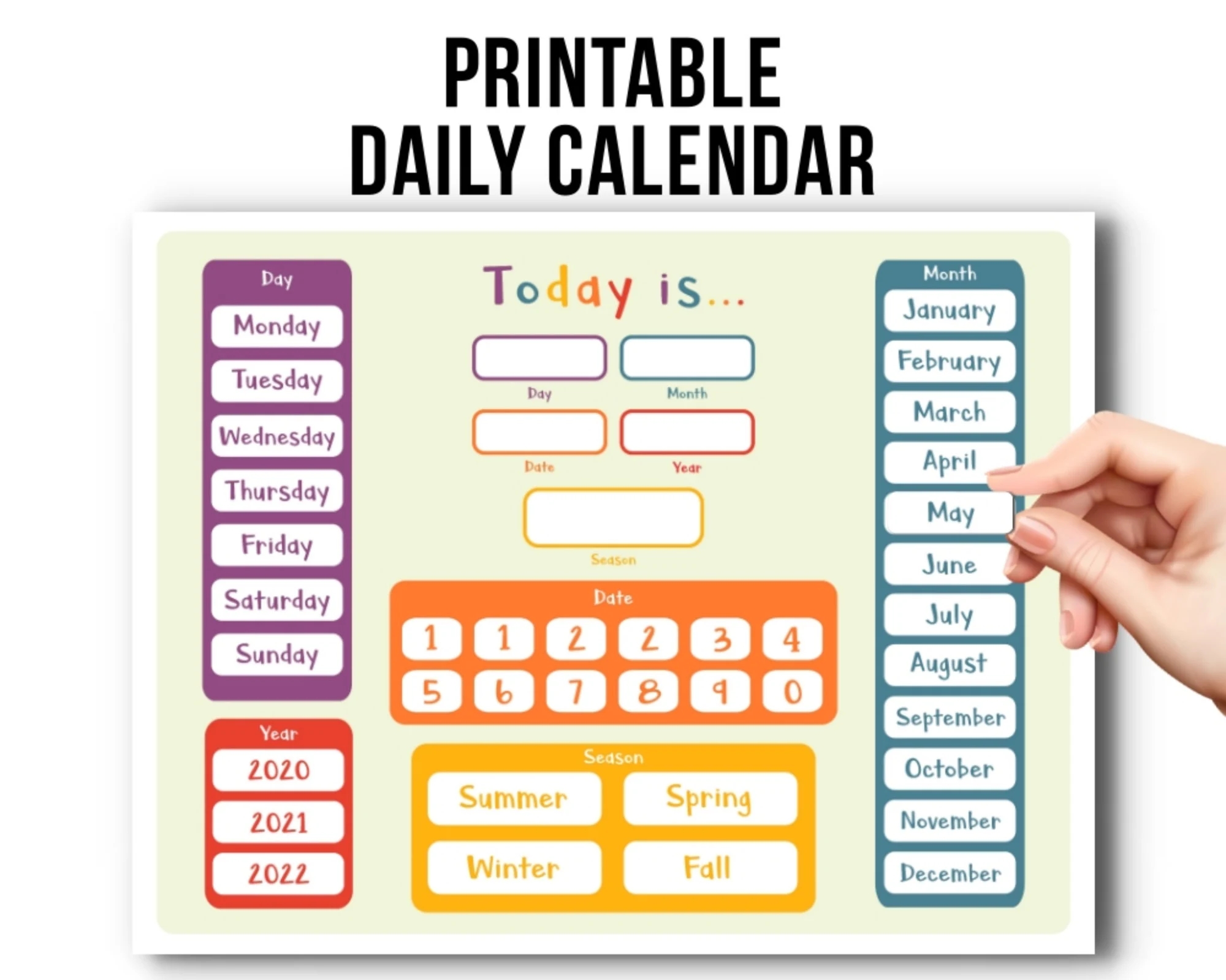 Printable Calendar Preschool