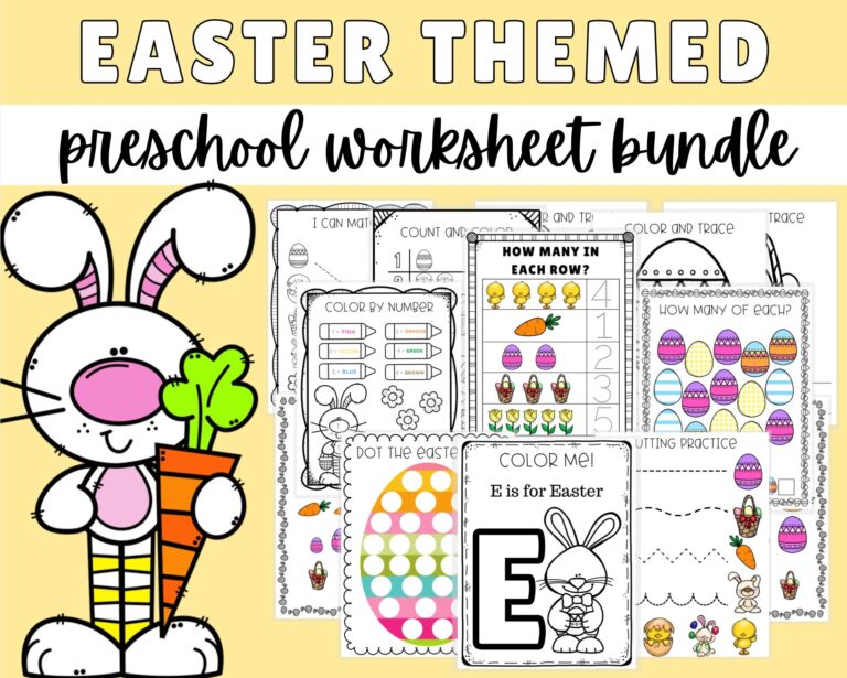 Printable Easter Activities For Kids Preschool Worksheets Easter 