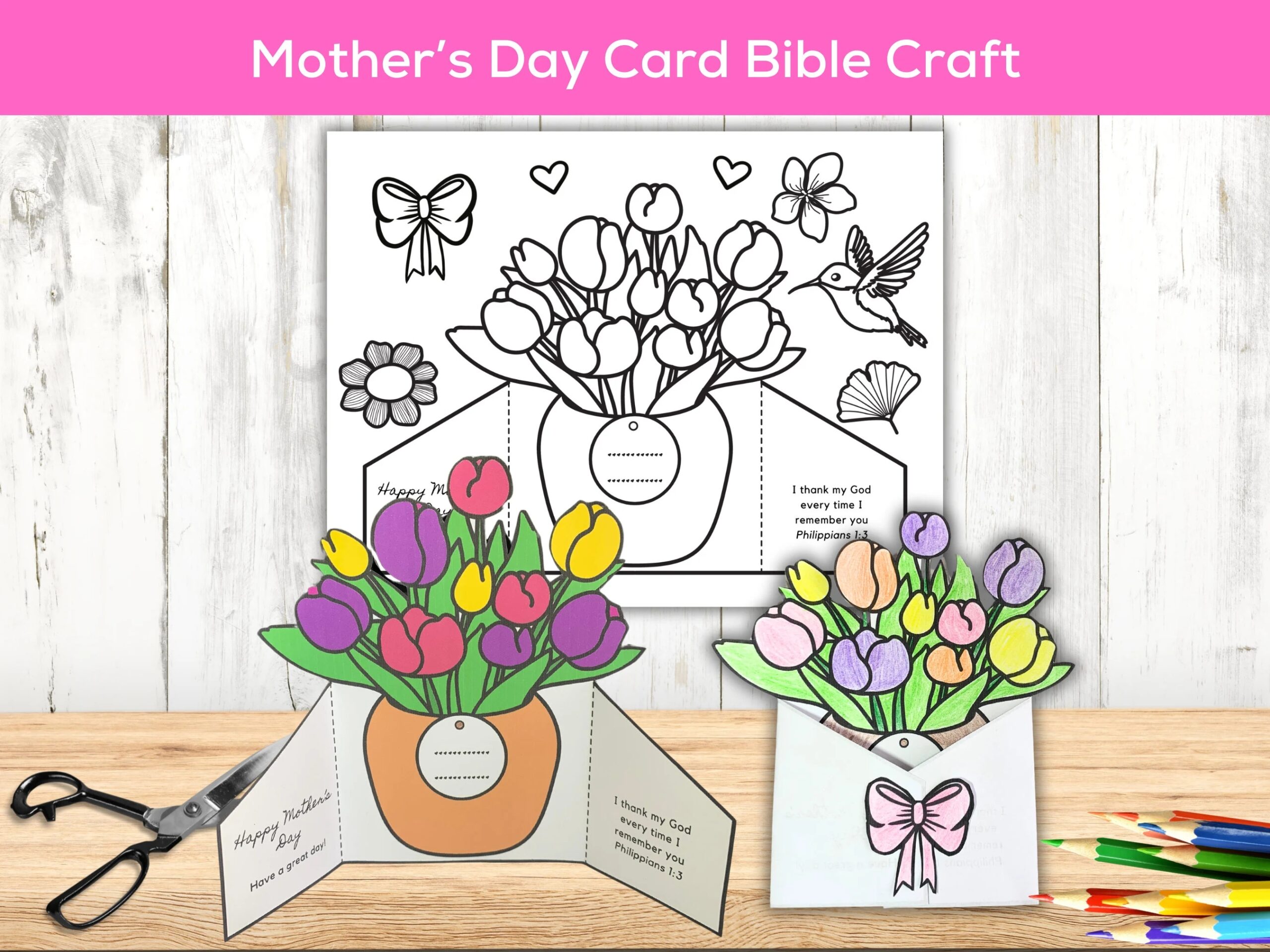 Printable Foldable Mother s Day Coloring Card Bible Craft Printable Foldable Mother s Day Coloring Card Bible Craft