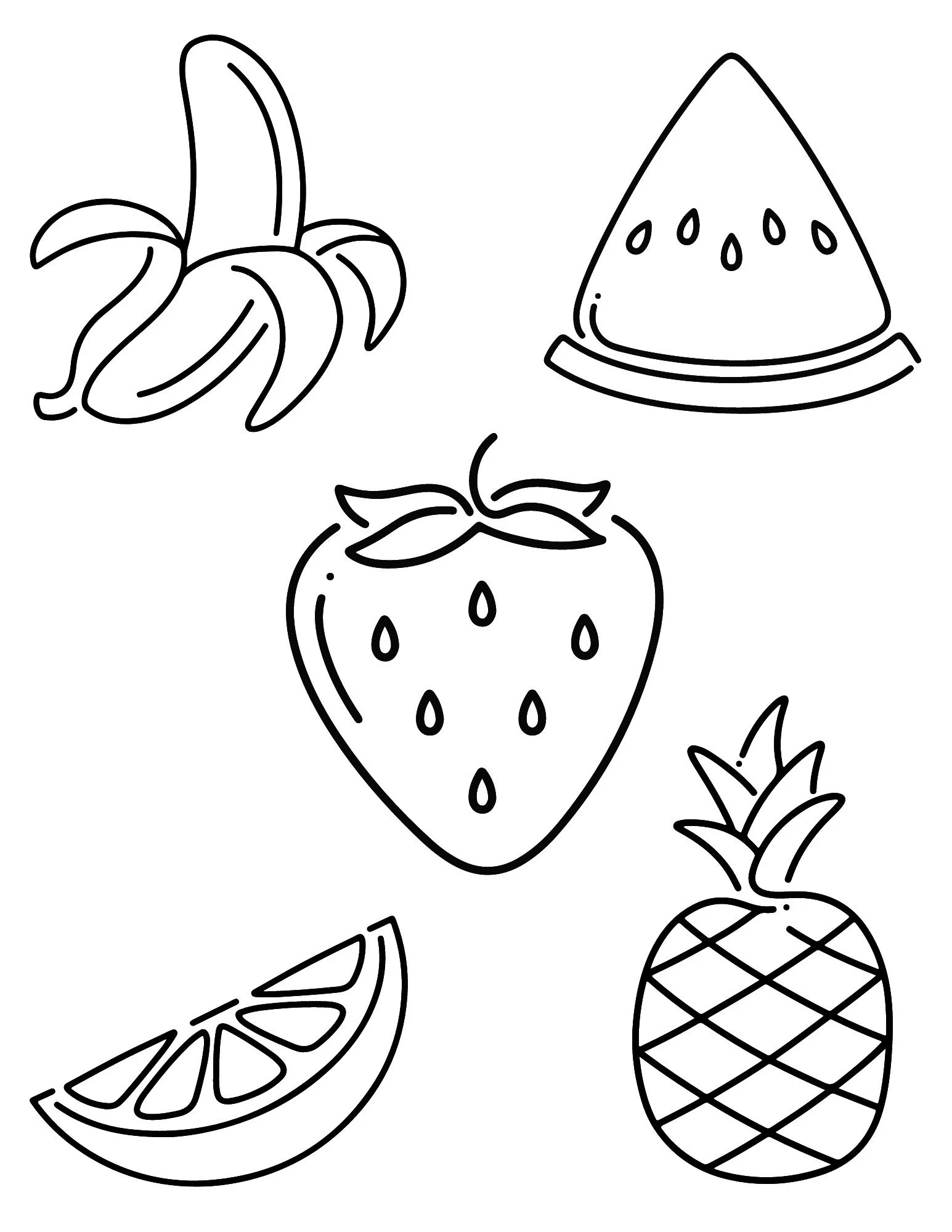 Printable Fruit Coloring Page For Kids Food Printable Fruit Coloring Page For Kids Food