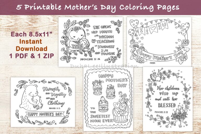 Printable Mother s Day Bible Verse Coloring Pages Mother s Day Scripture Card Christian Kids Activity Gifts For Mom Sunday School Craft Etsy