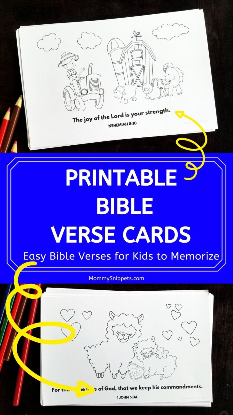 Printable Scripture Cards Easy Bible Verses For Kids To Memorize