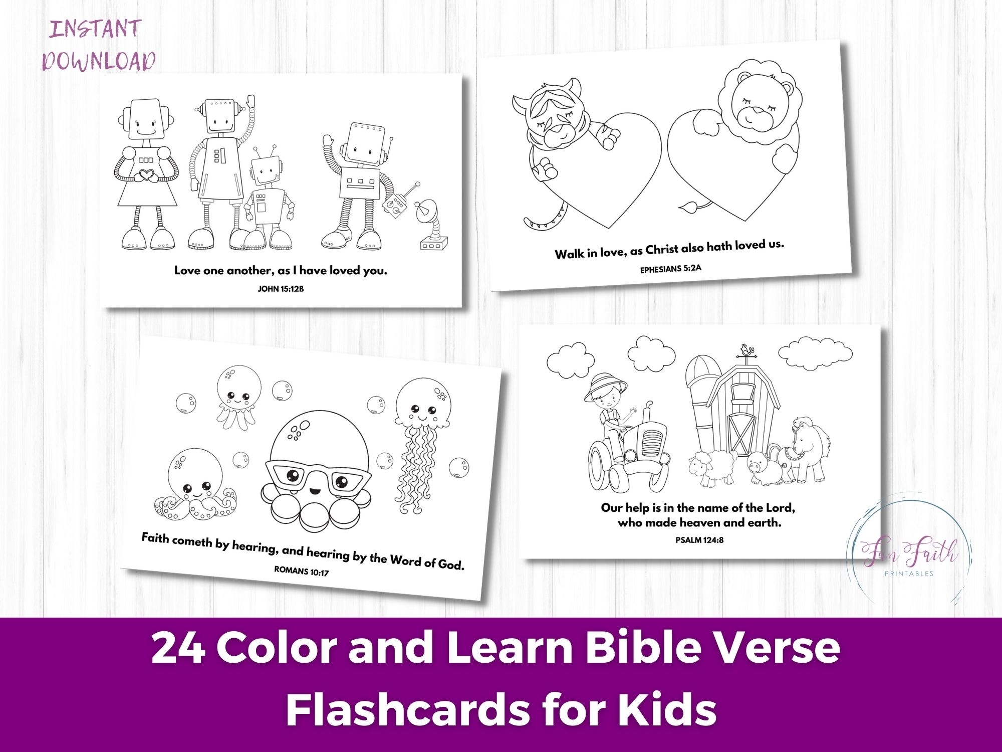 Printable Scripture Cards Easy Bible Verses For Kids To Memorize