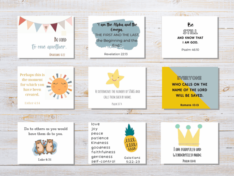 Printable Scripture Cards For Kids Out Upon The Waters