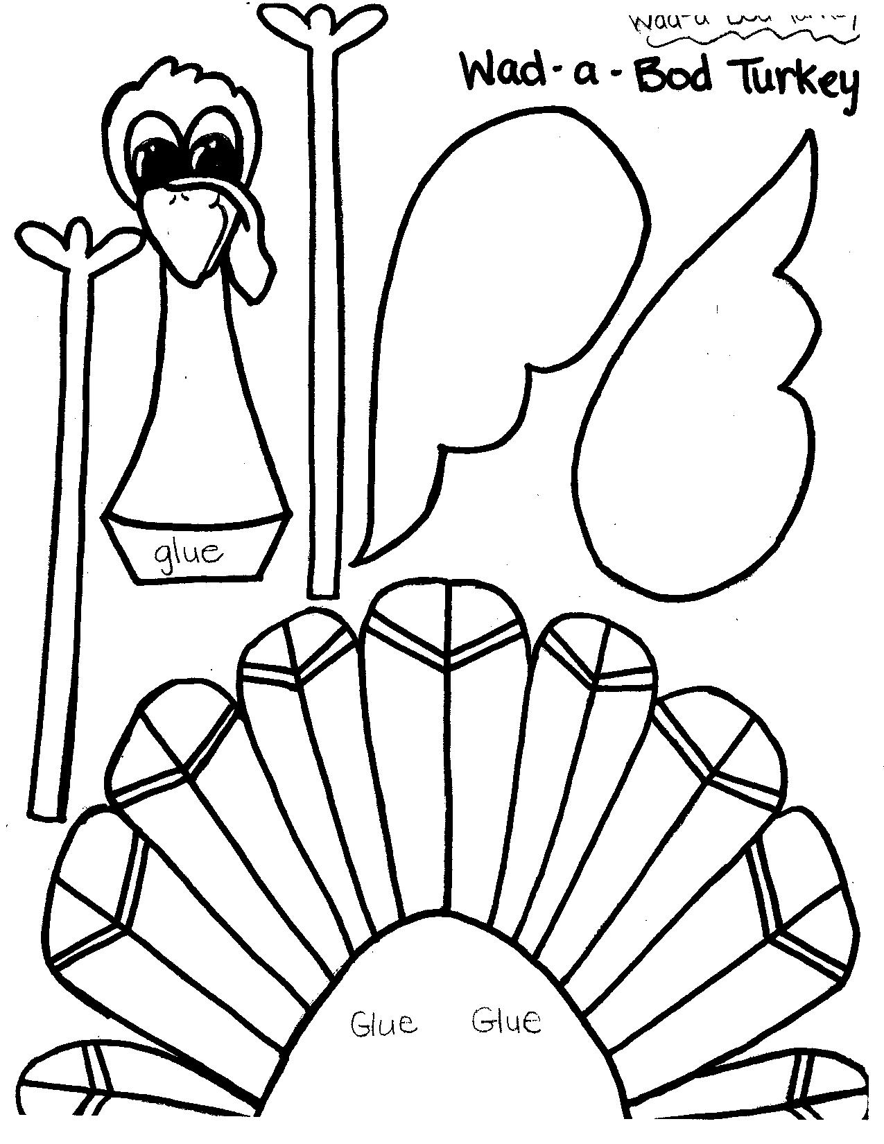 Preschool Printable Thanksgiving Crafts