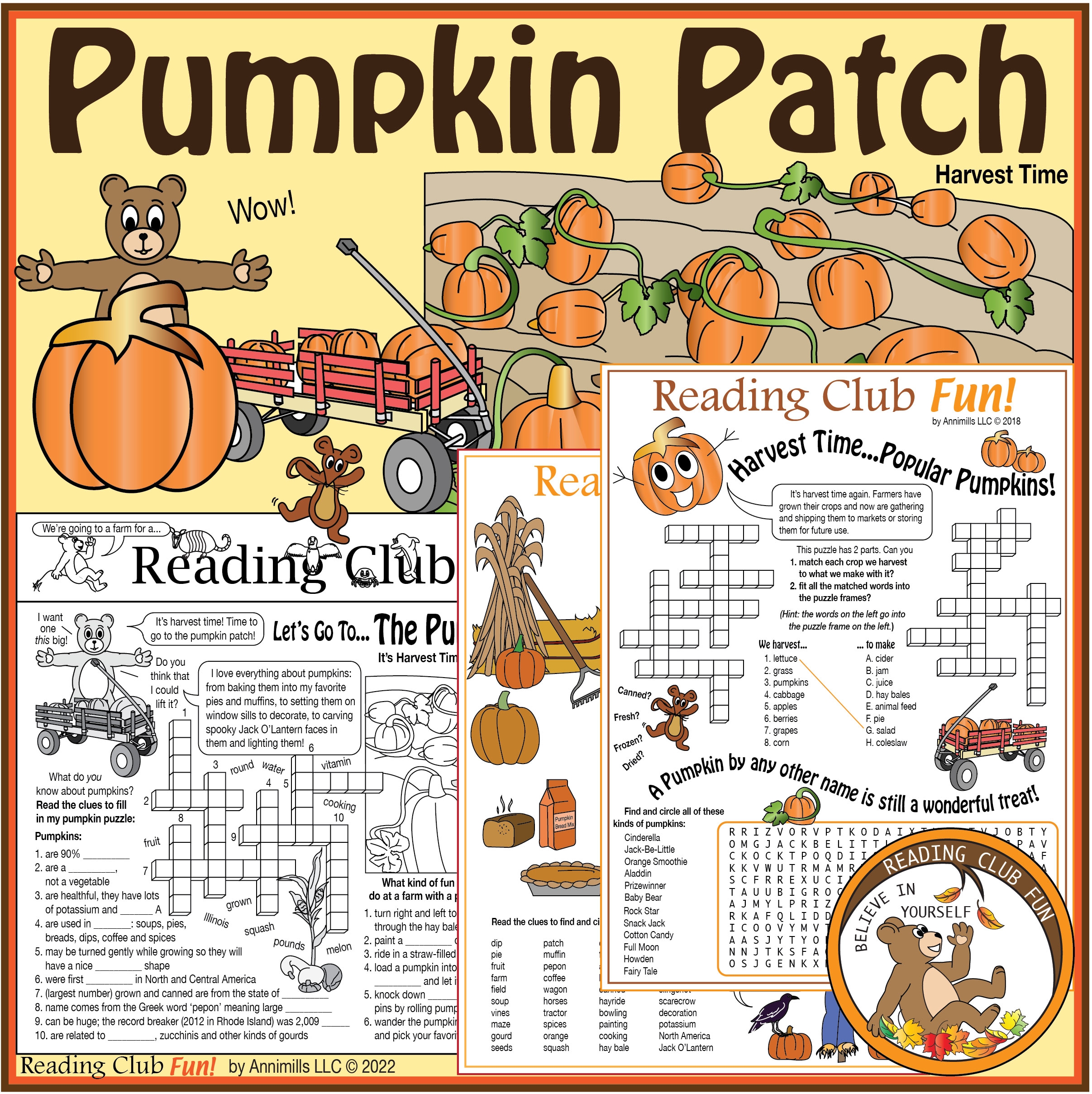 Pumpkin Patch Visiting The Farm harvest Time Activities Printable Puzzle Made By Teachers