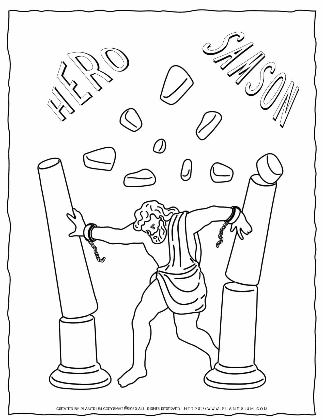 Preschooler Samson Coloring Page Preschooler Samson Coloring Page