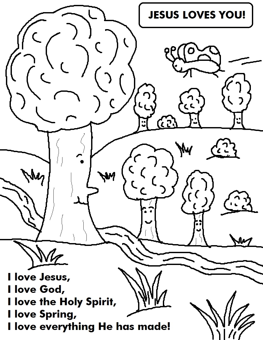 Spring Time Coloring Pages