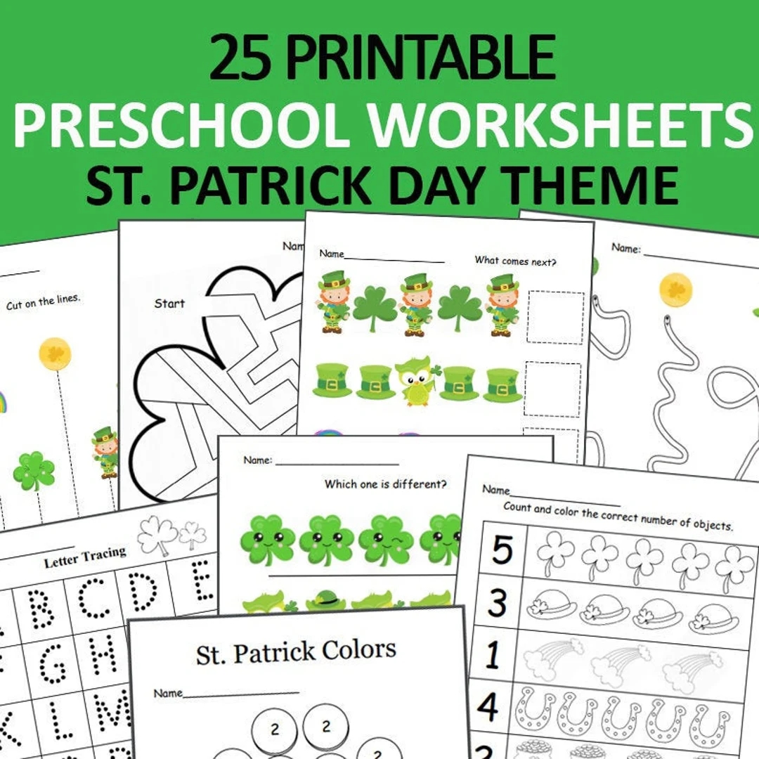 St Patrick s Day Preschool Worksheets Printable St Patrick s Preschool Activities Preschool St Patrick s Worksheet St Patrick s Day Etsy St Patrick s Day Preschool Worksheets Printable St Patrick s Preschool Activities Preschool St Patrick s Worksheet St Patrick s Day Etsy