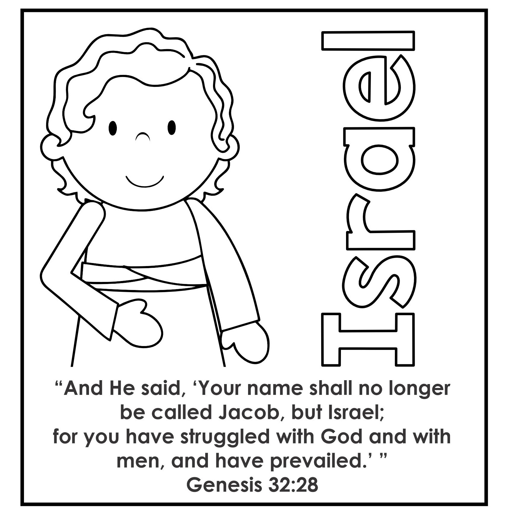 Sunday School Lesson 16 A New Name For Jacob In My World