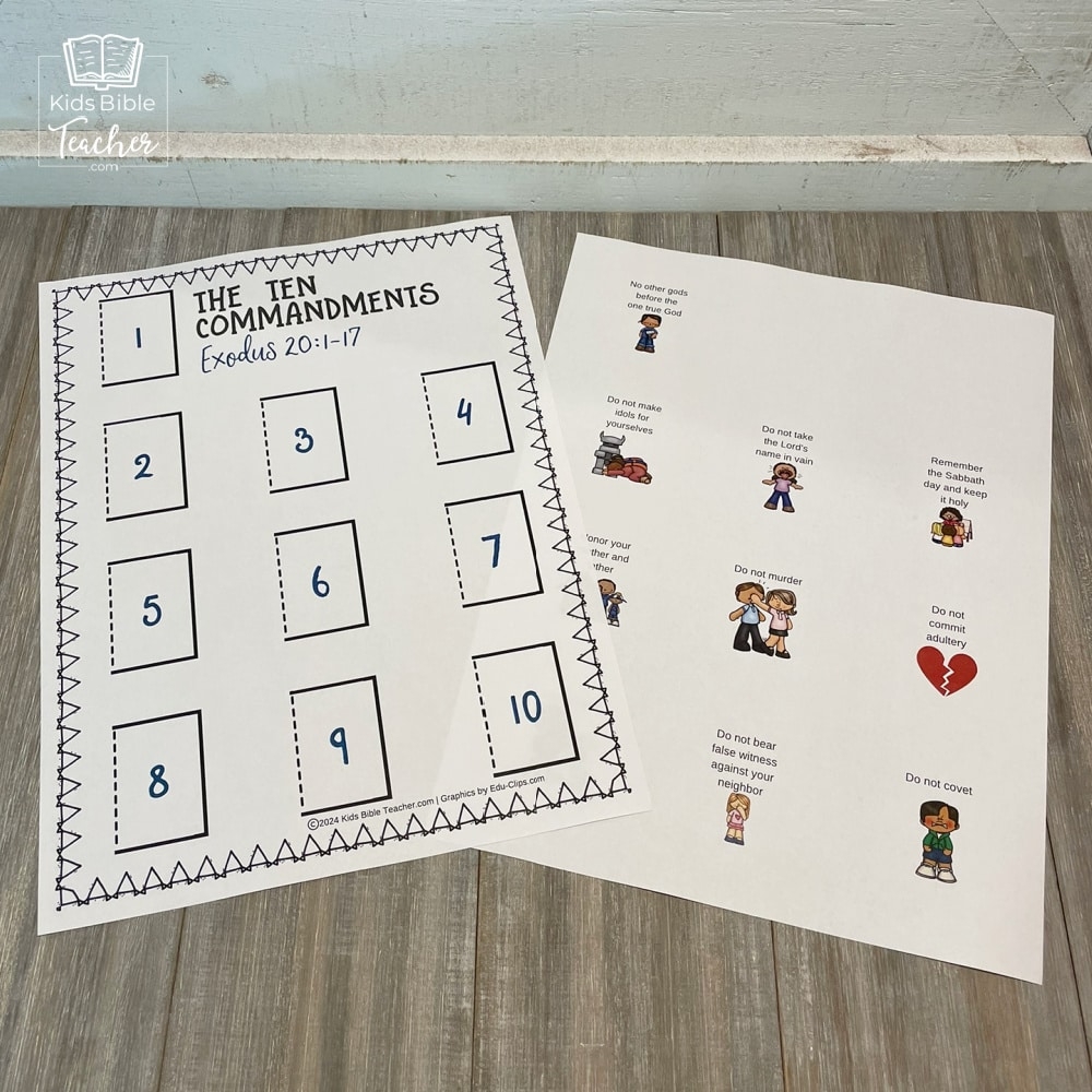 Preschool Ten Commandments Craft