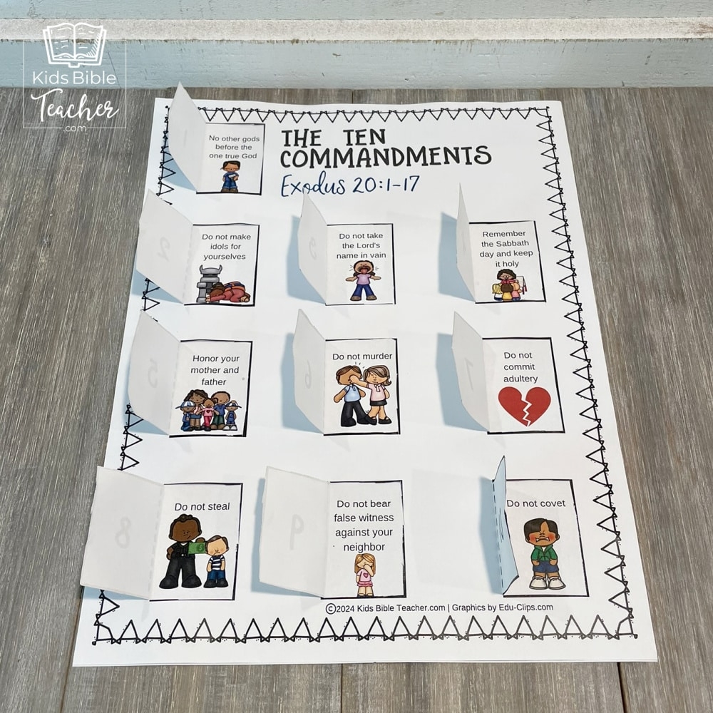Ten Commandments Craft For Kids