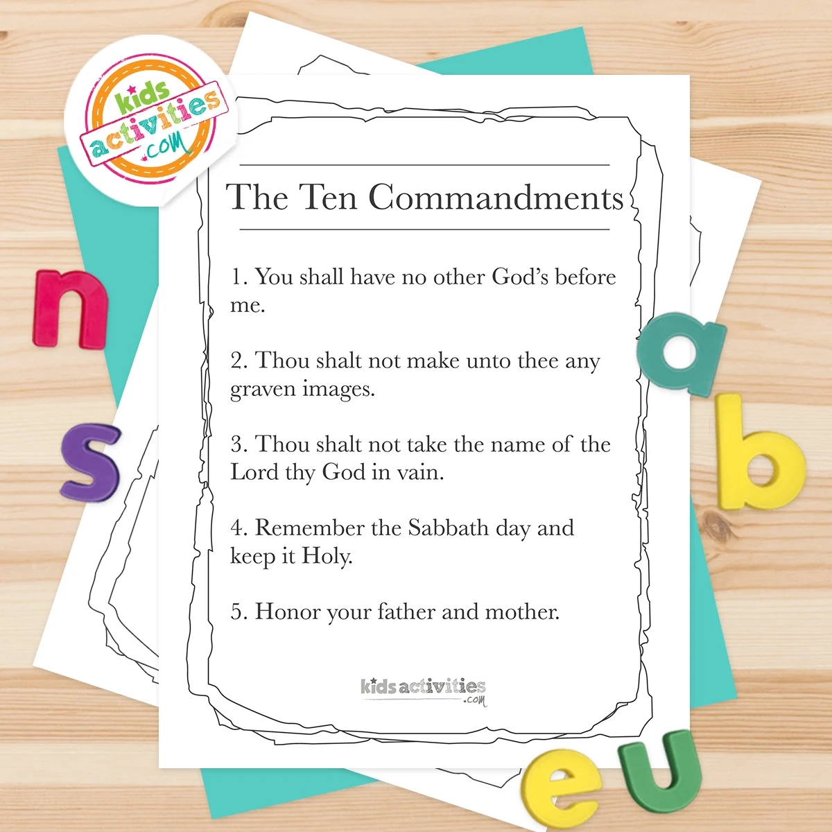 Ten Commandments Printable Kids Activities Blog