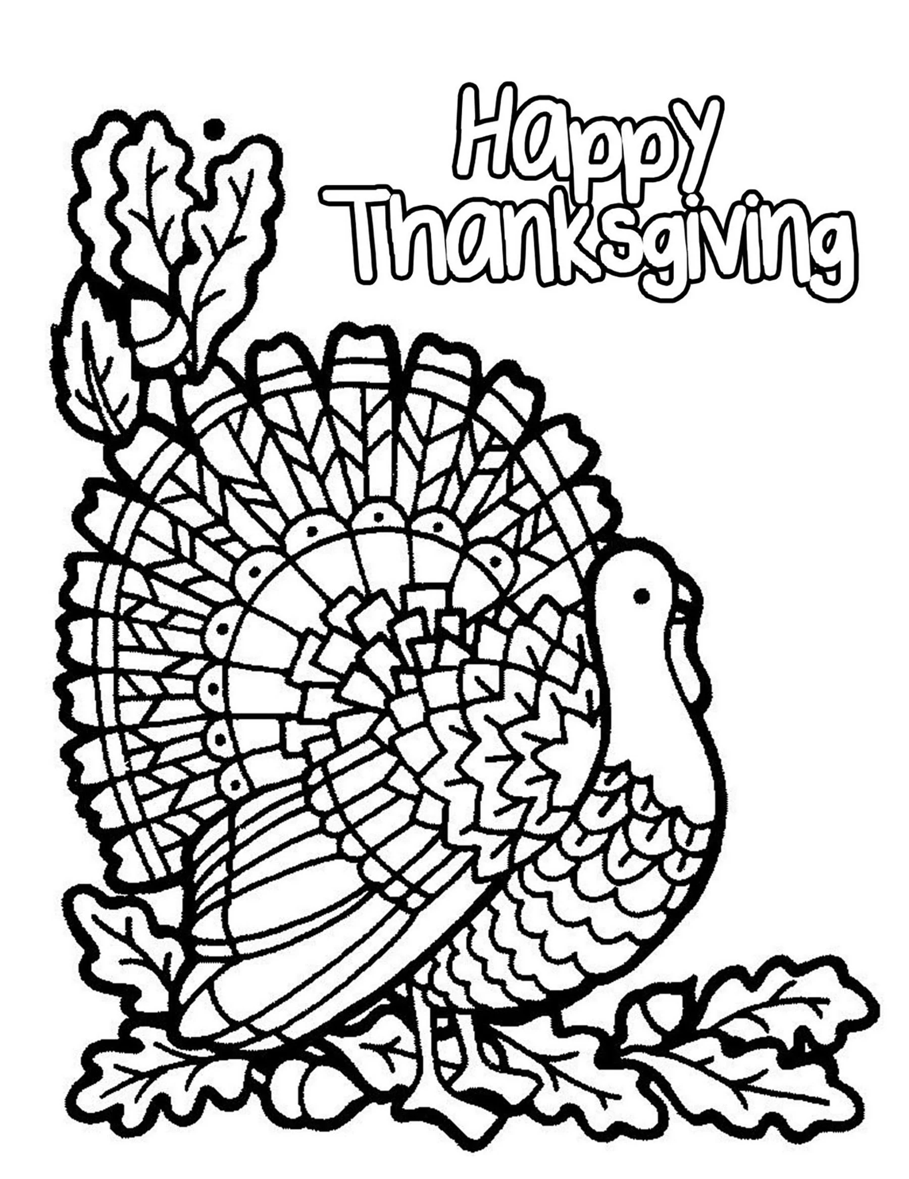 Preschool Thanksgiving Coloring Sheet