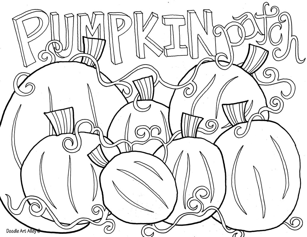Thanksgiving Coloring Pages DOODLE ART ALLEY