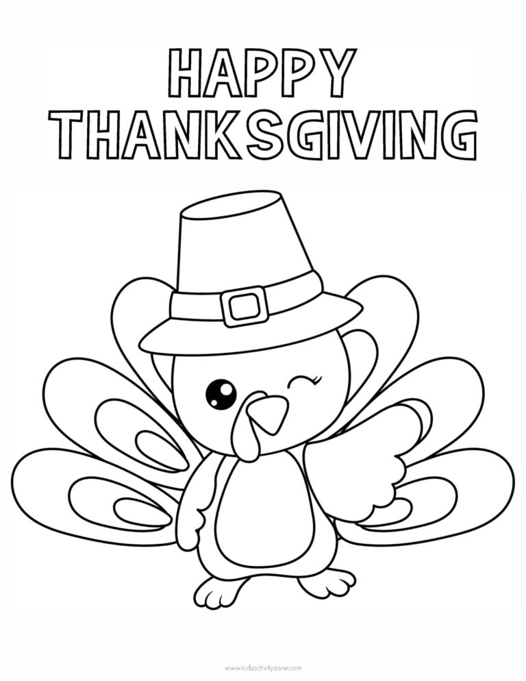 Thanksgiving Coloring Pages FREE Kids Activity Zone