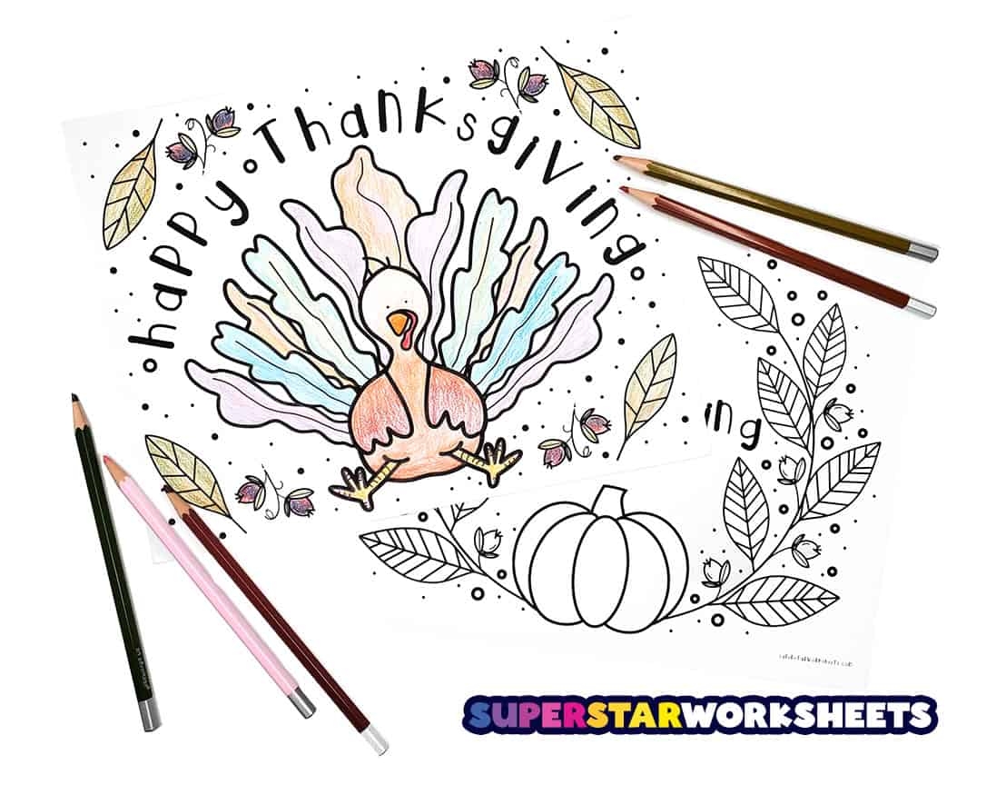 Thanksgiving Coloring Pictures For Preschoolers