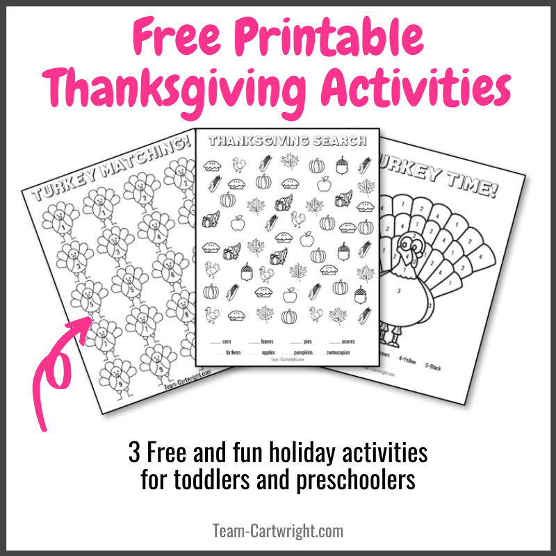 Thanksgiving Free Printables Learning Activities For Kids