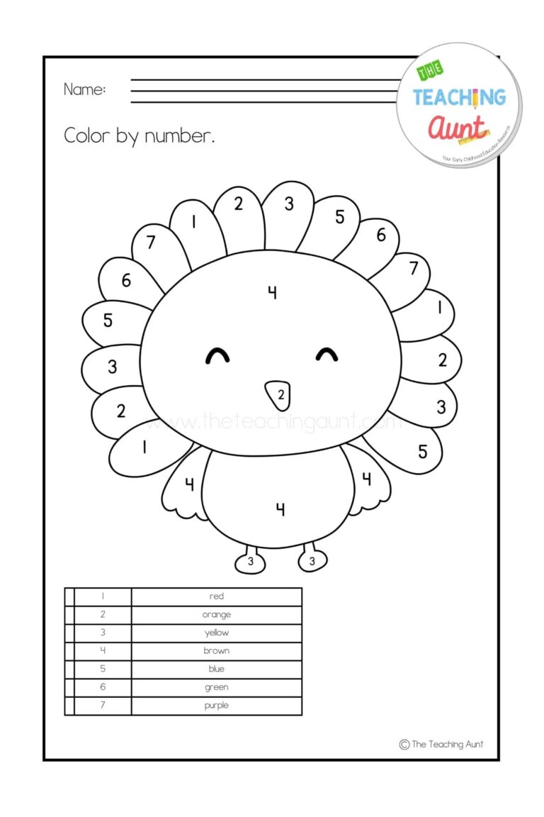 Thanksgiving Worksheets For Preschool The Teaching Aunt