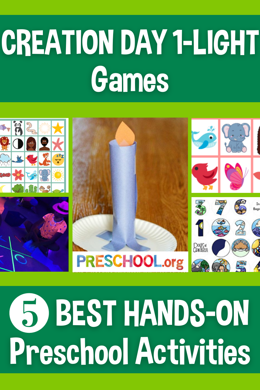 The 5 Best GAMES For CREATION DAY 1 LIGHT Preschool Theme Preschool