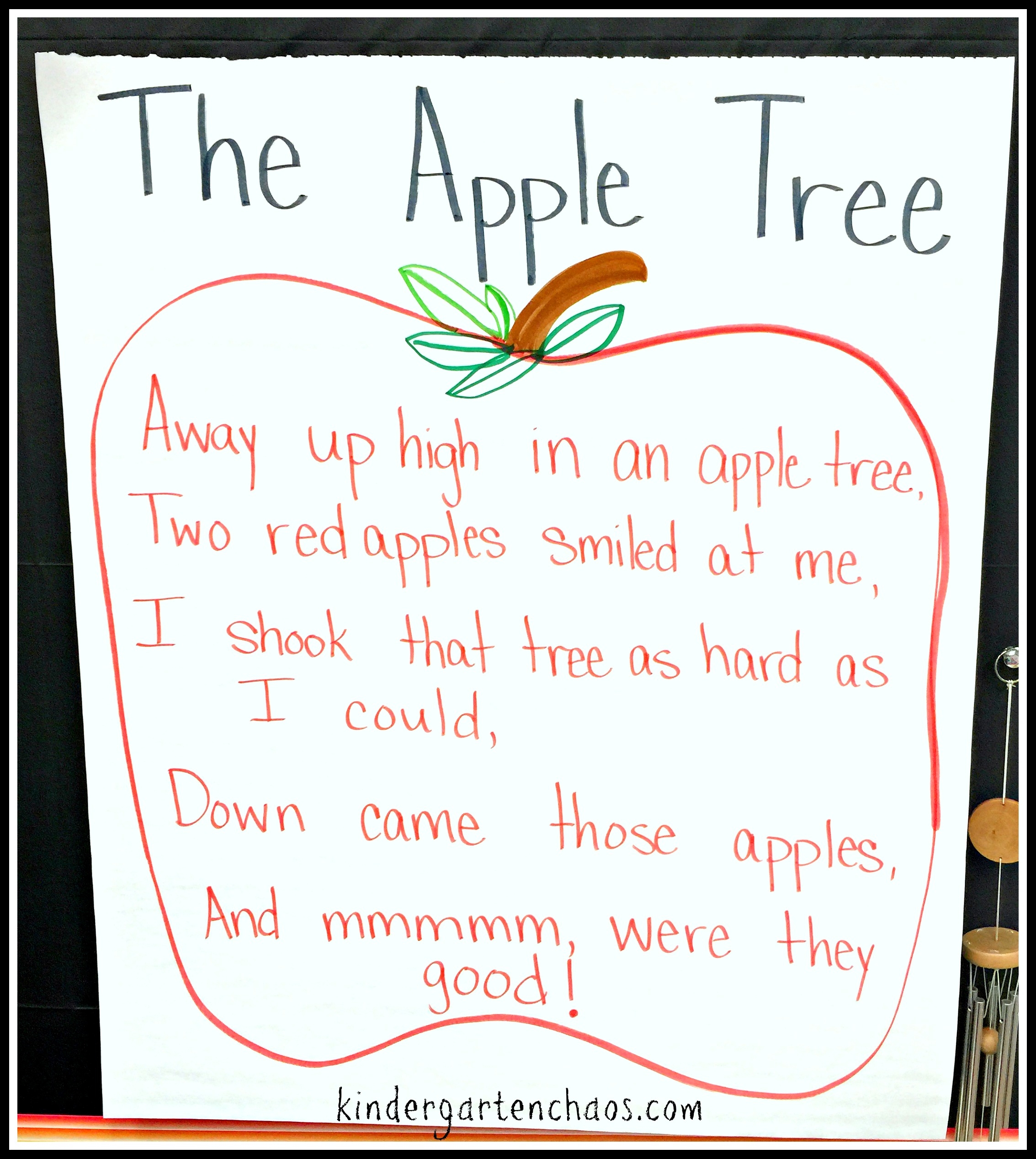 The Apple Tree Poem Kindergartenchaos Kindergarten Chaos