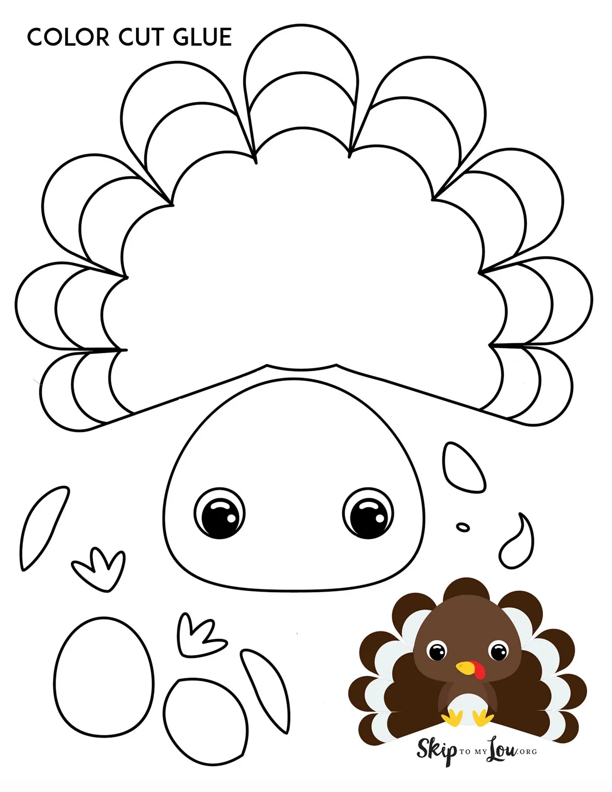 Turkey Coloring Pages For Preschool