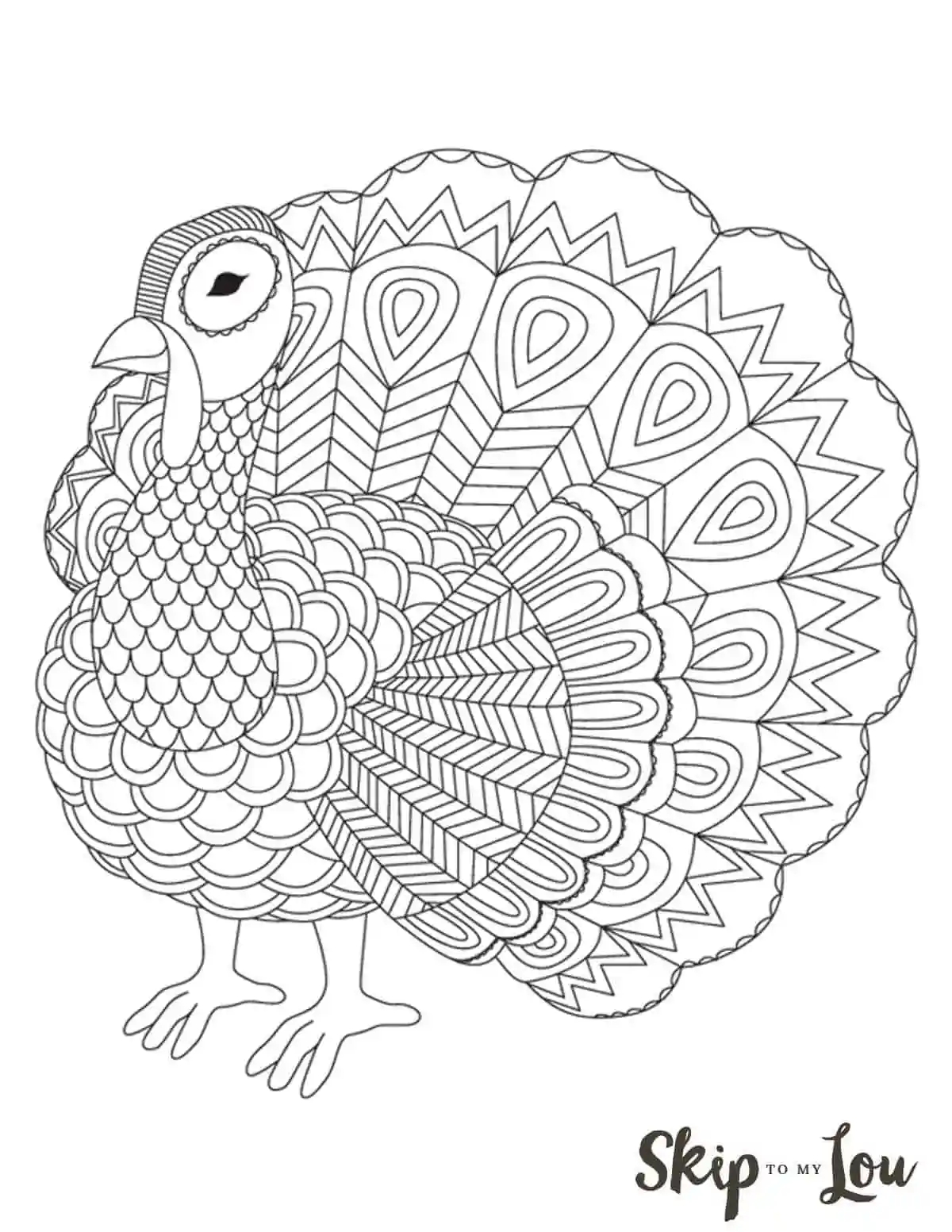 The CUTEST Free Turkey Coloring Pages Skip To My Lou