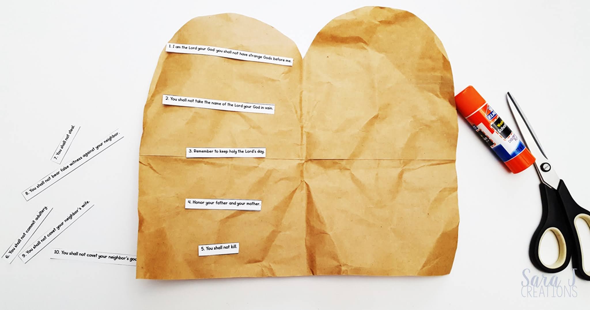 Ten Commandments Preschool Craft