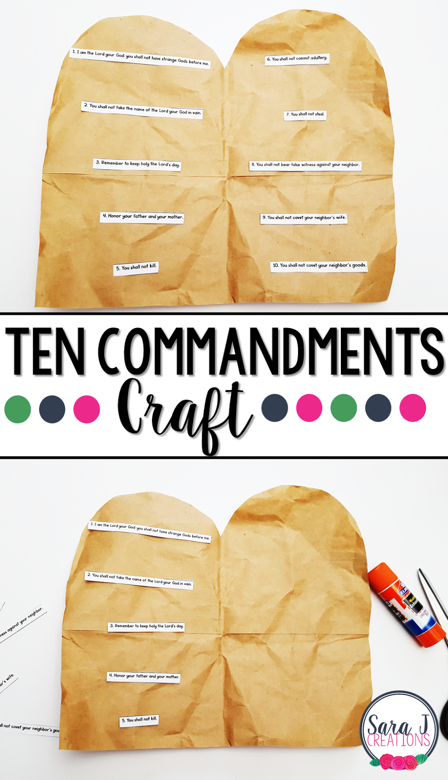 The Ten Commandments Craft Sara J Creations