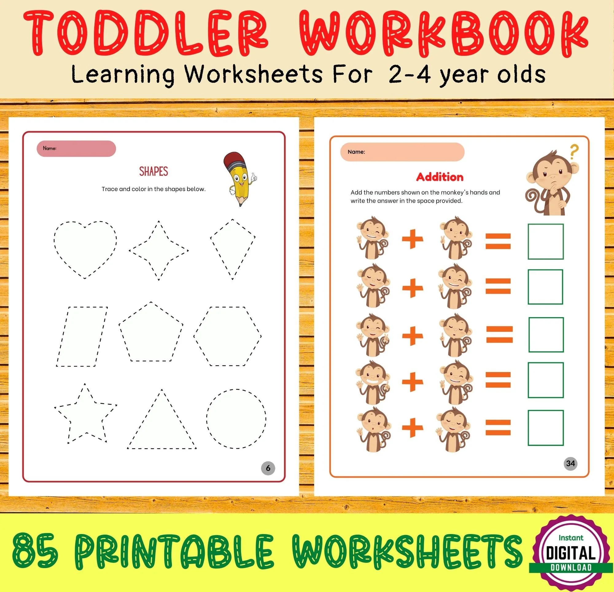 TODDLER WORKBOOK 85 Printable Worksheets Kids Activities Preschool Learning Alphabet Shapes Tracing Numbers Colors 2 4 Year Old Etsy UK TODDLER WORKBOOK 85 Printable Worksheets Kids Activities Preschool Learning Alphabet Shapes Tracing Numbers Colors 2 4 Year Old Etsy UK