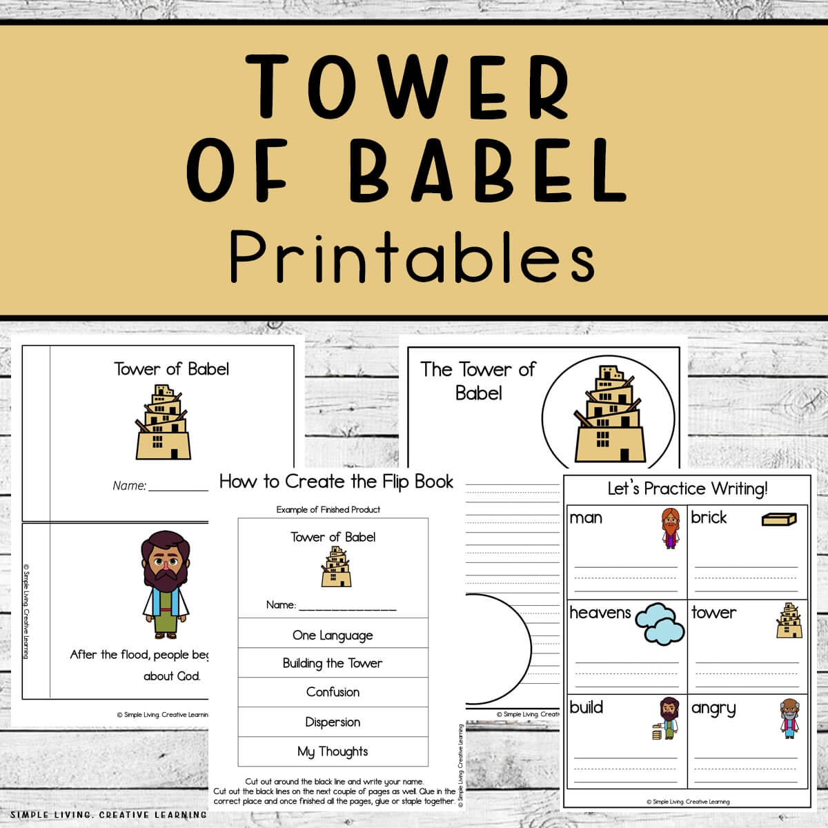 Tower Of Babel Printables Simple Living Creative Learning