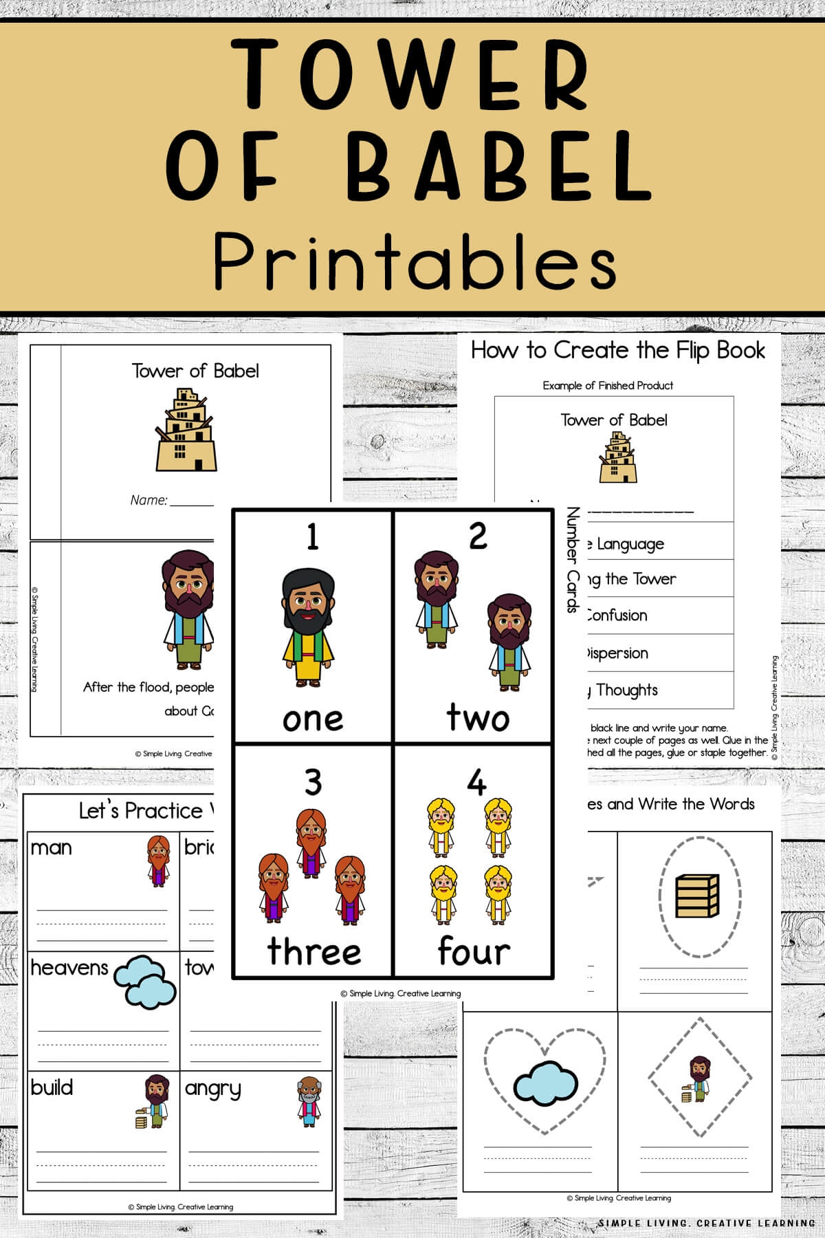 Tower Of Babel Printables Simple Living Creative Learning