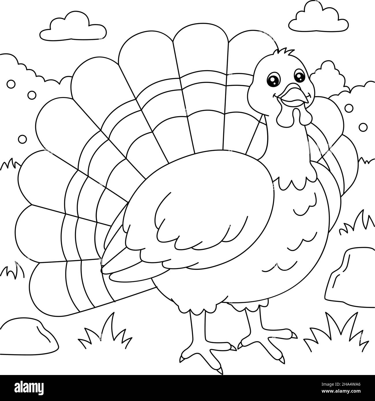 Turkey Coloring Page For Kids Stock Vector Image U0026 Art Alamy Turkey Coloring Page For Kids Stock Vector Image U0026 Art Alamy