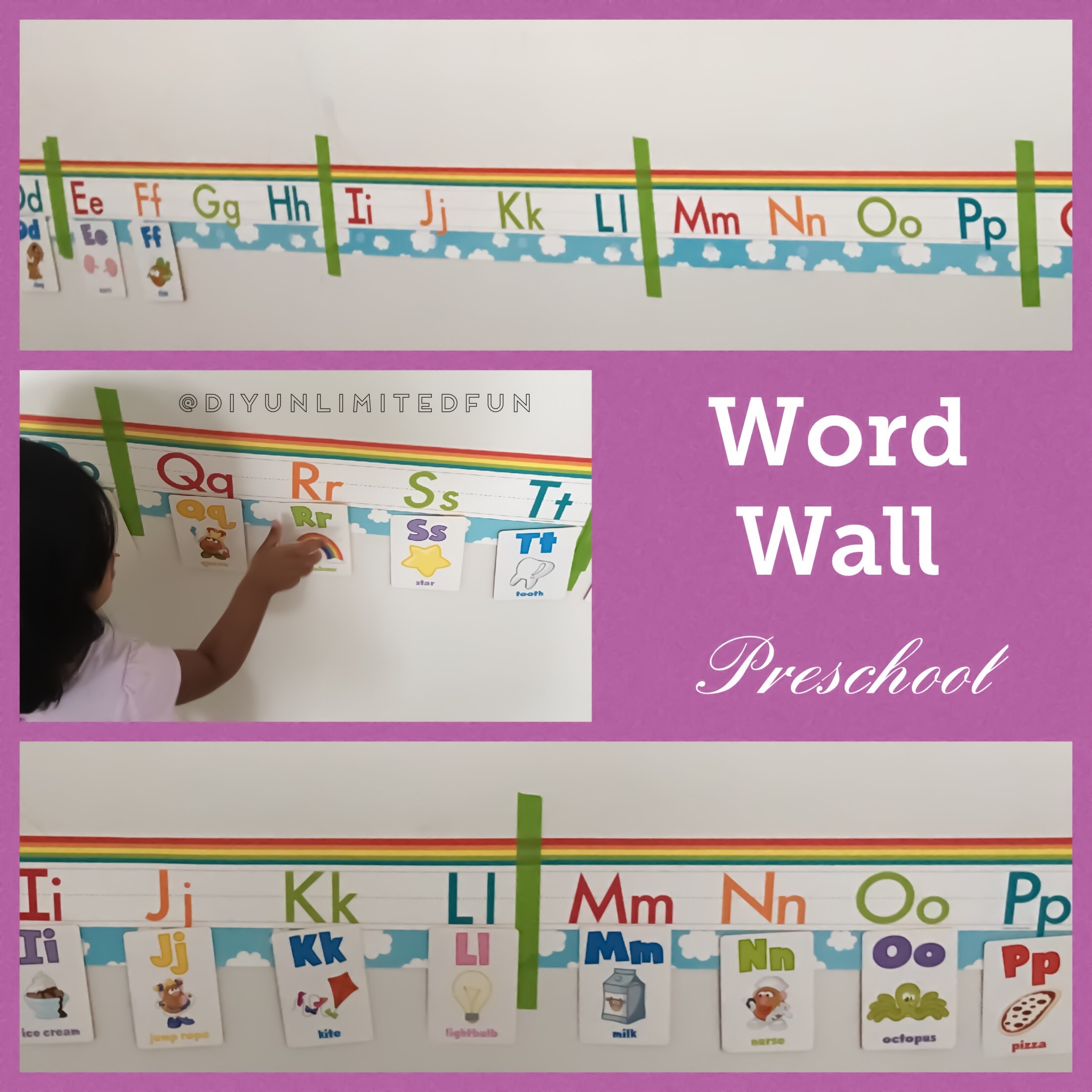 Word Wall Preschool Simple DIYs Kids Activities